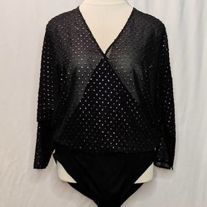 Eloquii Crossover Bodysuit Black